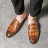 Модные мужские мокасины, летние повседневные кожаные туфли без застежек для мужчин, деловые туфли в британском стиле, мужские формальные кожаные туфли в стиле яппи