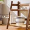 Bamboo Double Layer Rack Desk Coffee Bar Counter Shelf Open Type Flower Pot Stand Desks Storage Organizer Sundries Storage Rack