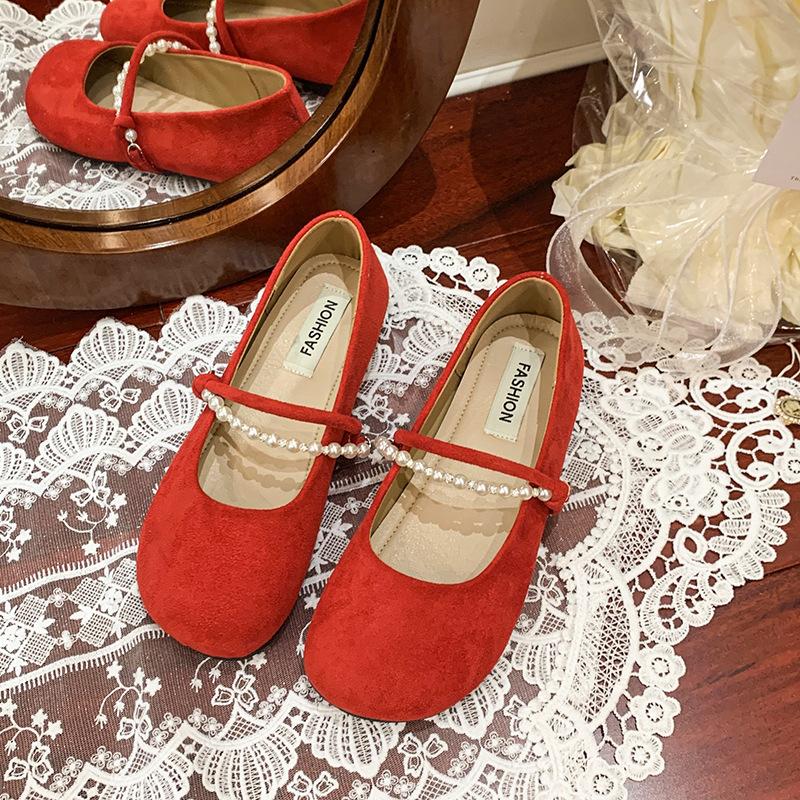 Late Evening Breeze Gentle Shoes Flat Single Shoes Women's 2025 New Summer Mary Jane Shoes with Skirts Soft-soled Maternity Shoes