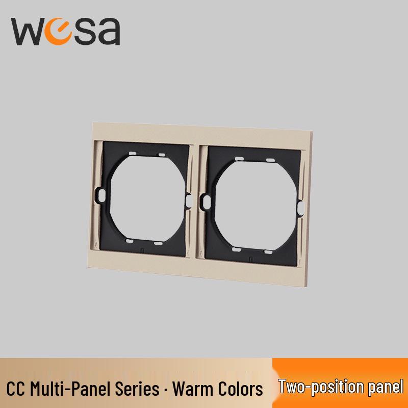 WESA European Standard Multi-hole Socket Panel with Warm Colors, Flame Retardant Protection, and Simple European Style Switch