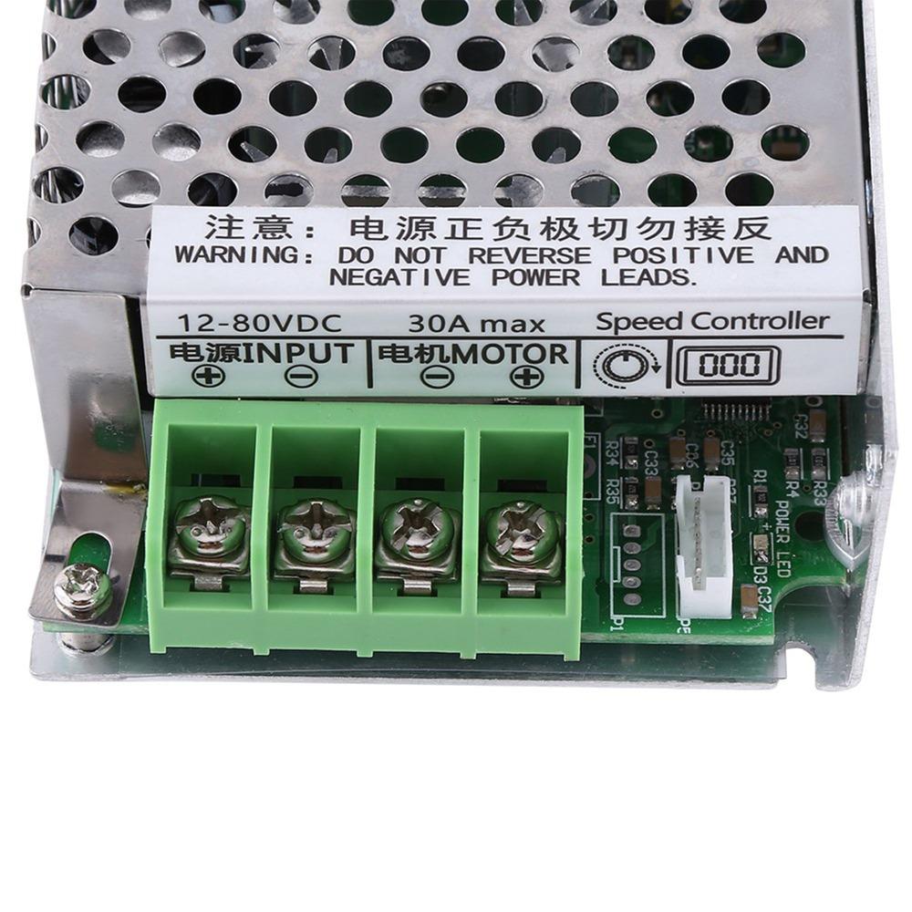 30A High Power PWM Motor Controller 12V-80V DC Speed Regulator Governor  Industrial Equipment