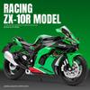 1/12 Kawasaki ZX-10R Мотоцикл Игрушечная модель автомобиля Литье под давлением со звуком и светом Подвеска заднего колеса Модели транспортных средств Коллекционируйте подарки
