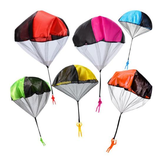 Игрушка-парашют с фигуркой солдатика, не запутывающийся детский парашют для игр на открытом воздухе, способствует развитию координации рук и глаз, легко бросать и ловить, игрушка-парашют