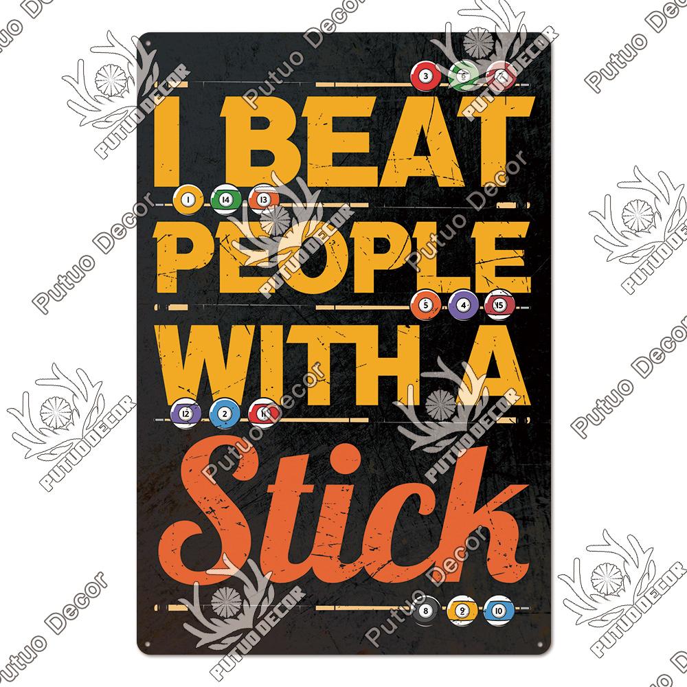 Putuo Decor Vintage Tin Sign Darts Game Metal Plaque Retro Posters for Garage Man Cave Room Home Wall Art Decorations