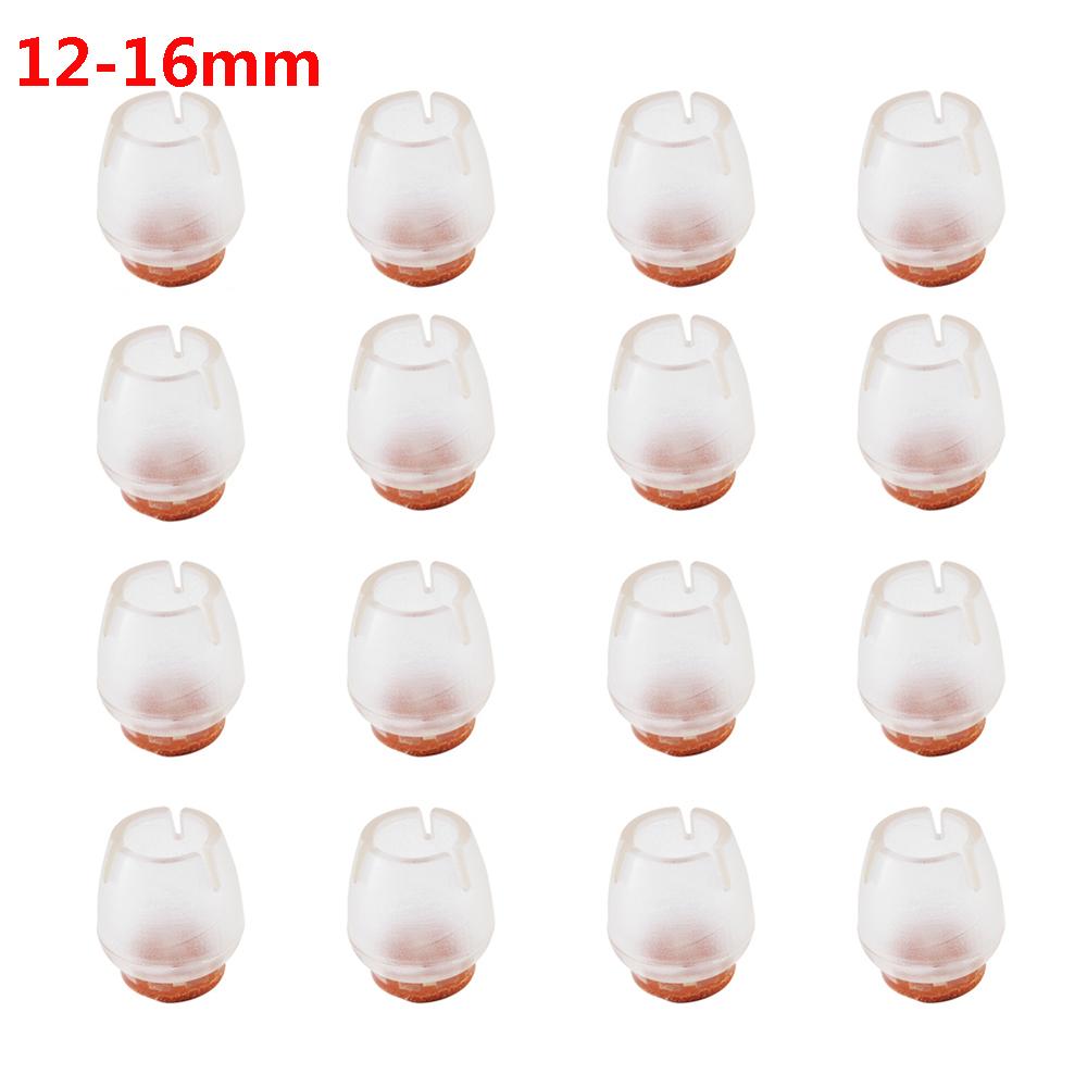 16pcs Cups Socks Round Bottom Silicone Pads Chair Leg Caps Non-Slip Covers Furniture Feet