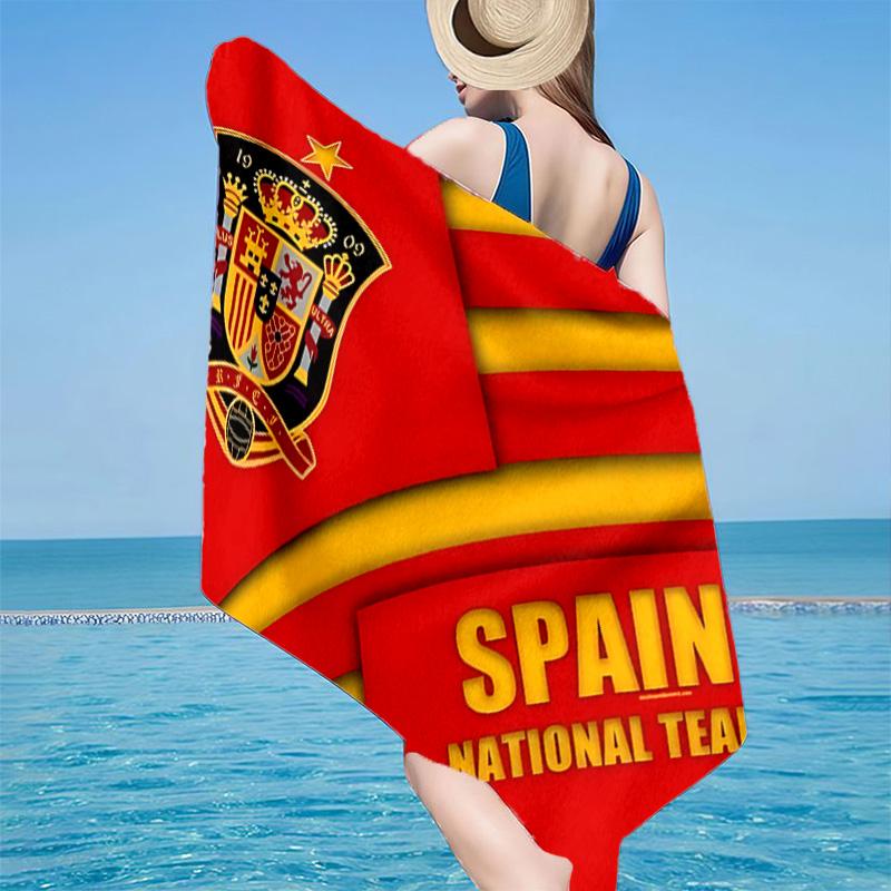 1PC Spain Coat Of Arms Beach Towel - Soft, Absorbent Microfiber, Lightweight, Ideal for The Beach, Parties, Travel, Camping fan gifts