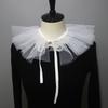 Double Layered Shawl Fake Collar Clown Performance Detachable Ruffle Neckwear Sweater Dress Faux Collar Accessories