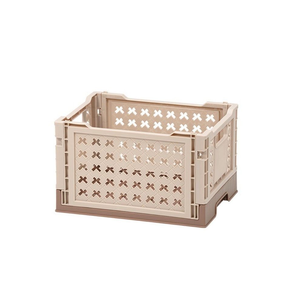 Collapsible Foldable Storage Basket 6 Colors Sundries Storage Bin Plastic Crate Box  Makeup Jewelry