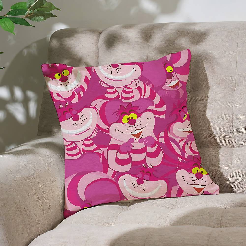 Anime Ccheshire Cat Customizable Square Pillowcases Stylish And Soft Perfect For Beds Cars And Sofas