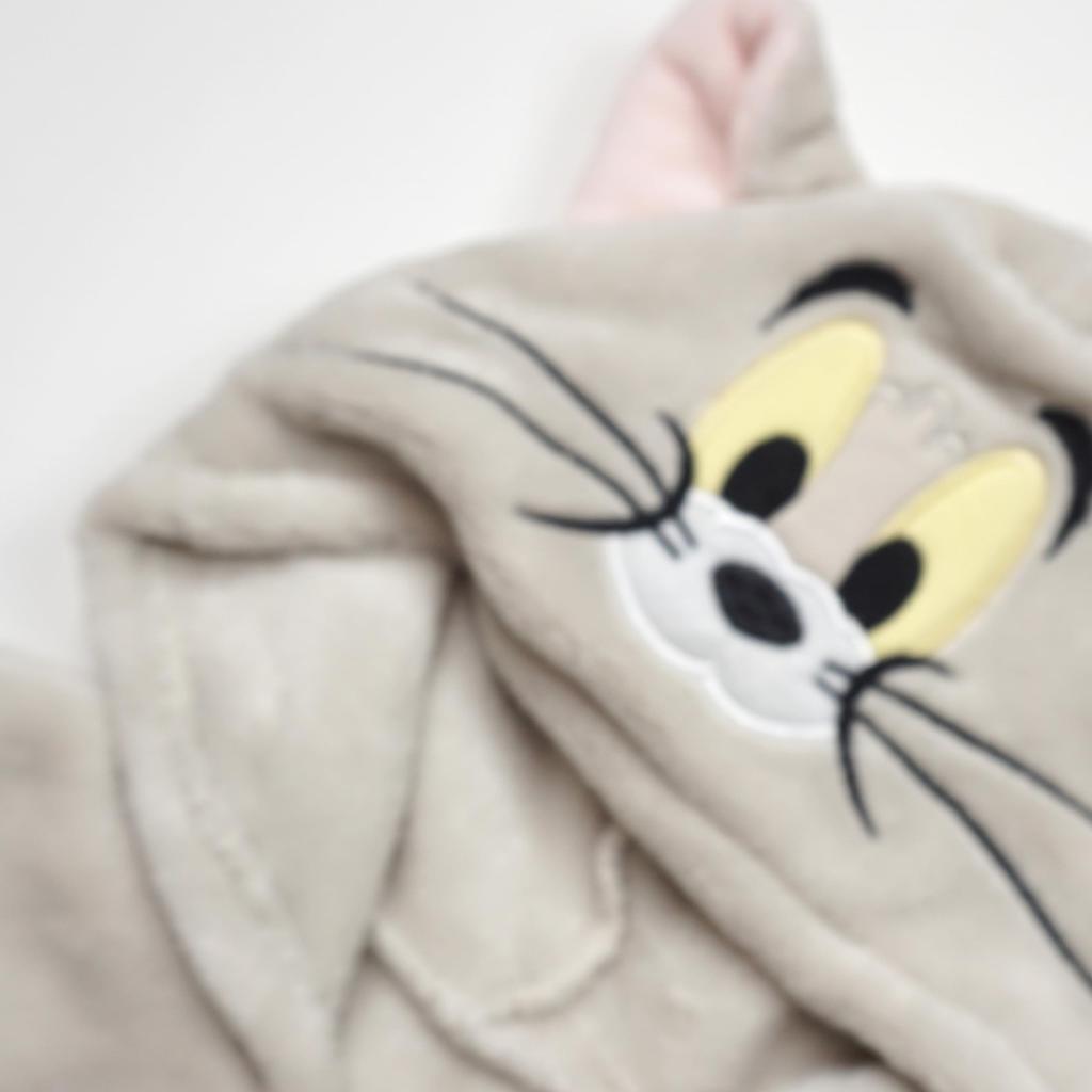 Tom and Jerry Costume Fluffy Fleece Baby Clothes for Boys and Girls Coveralls,