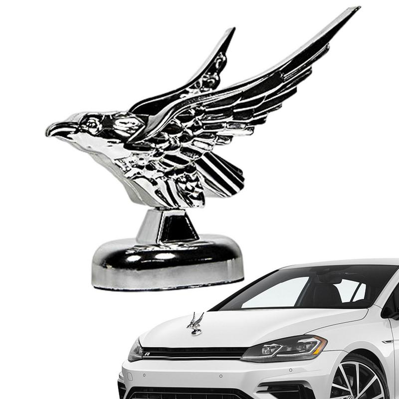 Car Hood Ornament 3D Car Emblem Self-Adhesive Eagle Stickers Decal Badge Sculpture Eagle Ornament Car Modification Accessories