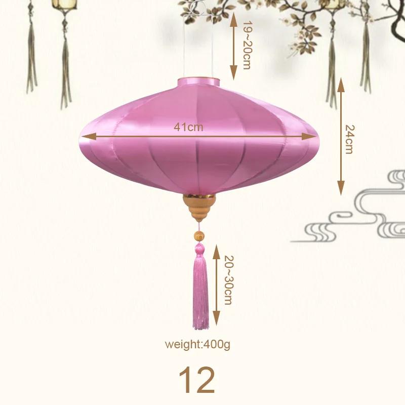 12/14 дюймов Древний стиль Китайский ретро шелковая ткань Вьетнам Дворцовый фонарь Водонепроницаемый Середина осени Свадебный фестиваль Декор Фонари