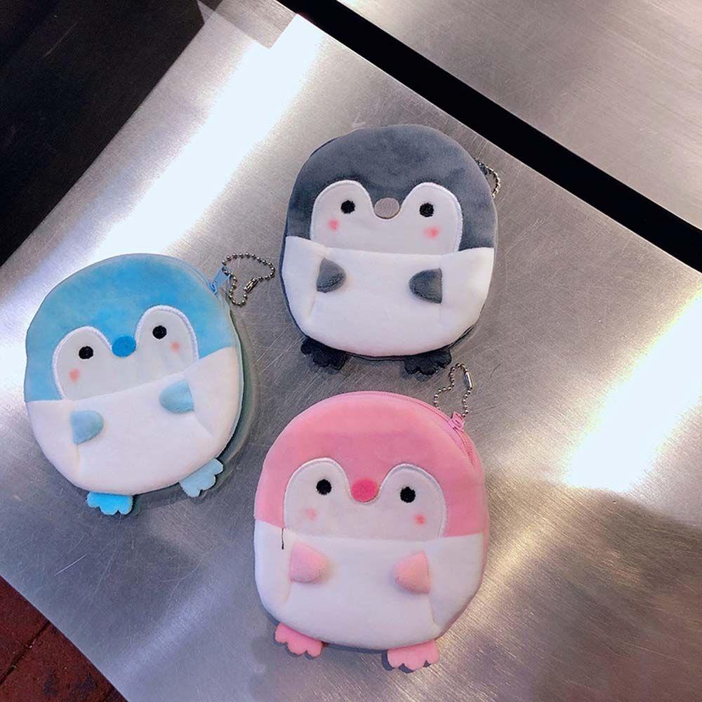 Casual Children Key bag Penguin Zipper bag Gift Mini Wallet Coin purse Earphone Bag Coin bag