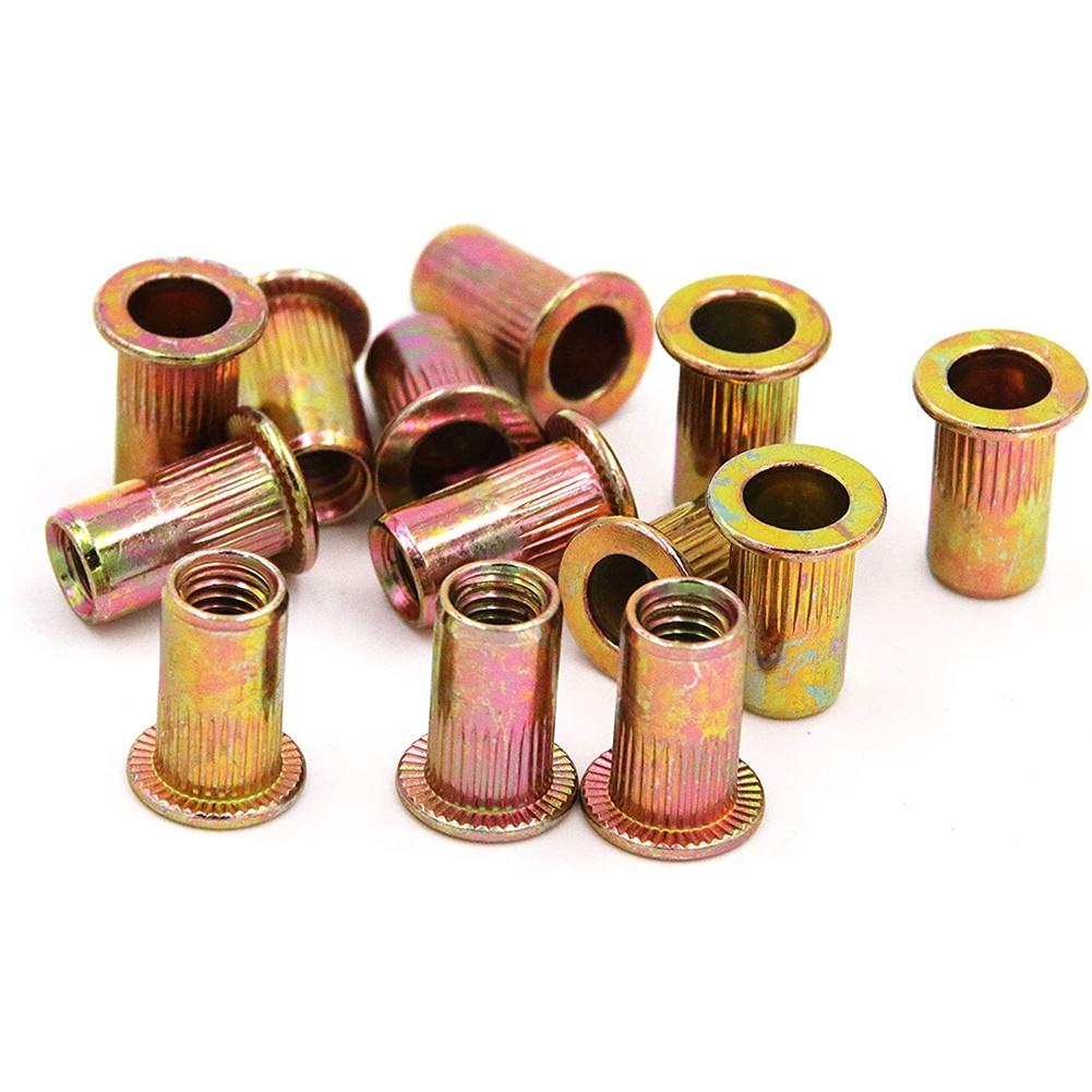 Rivet Nuts Assorted Carbon Steel Flange Knurled Body