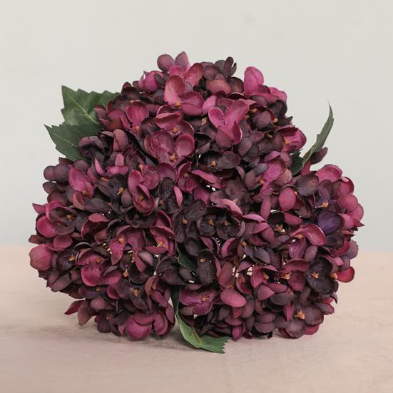 Artificial Flowers Full Hydrangea DIY Faux Flower Silk Reusable Fake Floral Plant