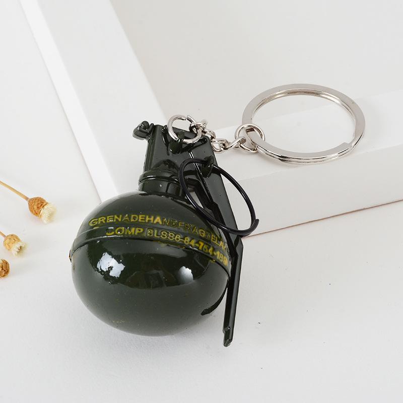 Player Unknown Survival Keychain: Chicken Game Accessories - Smoke Bomb, Grenade, Oil Barrel Pendant