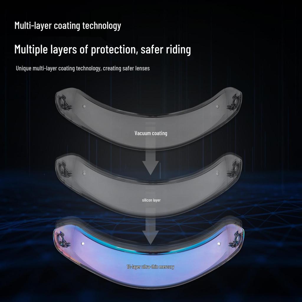 Universal Motorcycle Helmet Visor for Day & Night Use