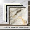 PVC Imitation Marble Wall Stickers Self-adhesive Floor Stickers Waterproof Bathroom Living Room Decoration Decals 30*30cm
