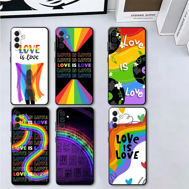 LGBT Rainbow Love Is Love Soft Phone Case for Samsung A17 A37 A57 A16 A26 A36 A56 A15 A25 A35 A55 A14 A24 A34 A54 A13 A23 A33 A5
