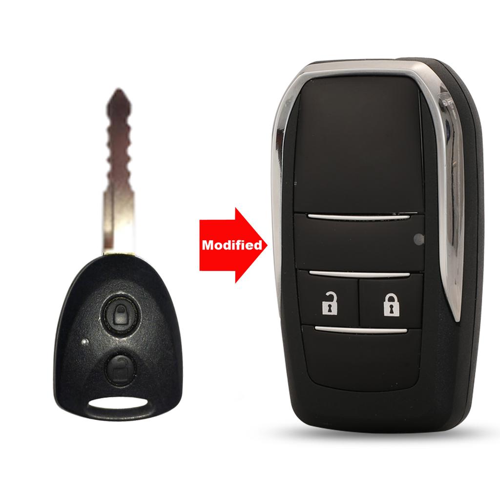 Чехол для ключа jingyuqin для Toyota Avanza Calya Wigo для Daihatsu Xenia Ayla Sigra для Perodua Axia Upgrade Modified Key Shell