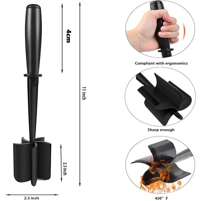 1/2 шт кухонный измельчитель мяса толкушка для говяжьего фарша смешивание, измельчение и отбивание лопатка скребок для измельчения мяса