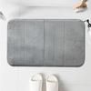 Spot coral velvet household floor mat solid color kitchen household short hair foot pad simple bathroom bathroom absorbent door mat coffee color 40*6