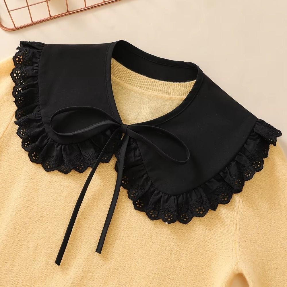 Elegant Detachable Collar Sweet Ruffled Shawl Fashion Blouse Shoulders Fake Collar All Matching
