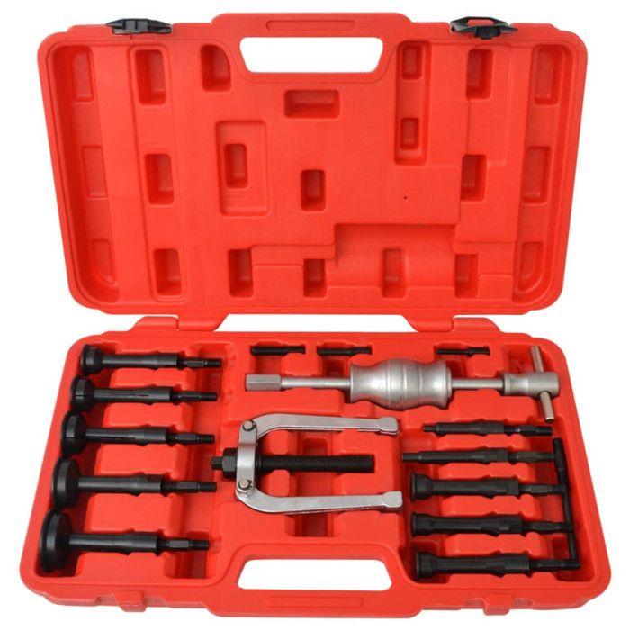 Bearing Puller Kit - vidaXL - 16 Pieces - Red - High-Quality Materials - Durable