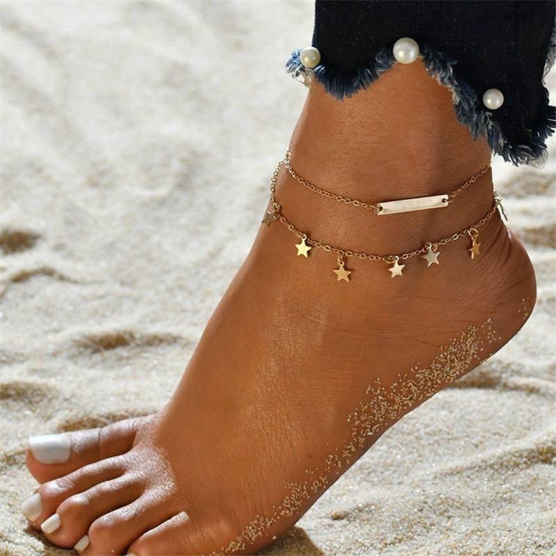 Boho Ankle Bracelet Adjustable Chain Foot Mysterious Feet Chain Fashionable Ankle Chains Personalized Ankle Chains Multi Layer Anklet Anklets