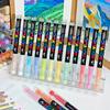 12-48 Colors Acrylic Paint Marker DIY Waterproof Soft Brush Tip Paint Pens for Wood Stone Canvas Glass Fabric Egg Rock Painting