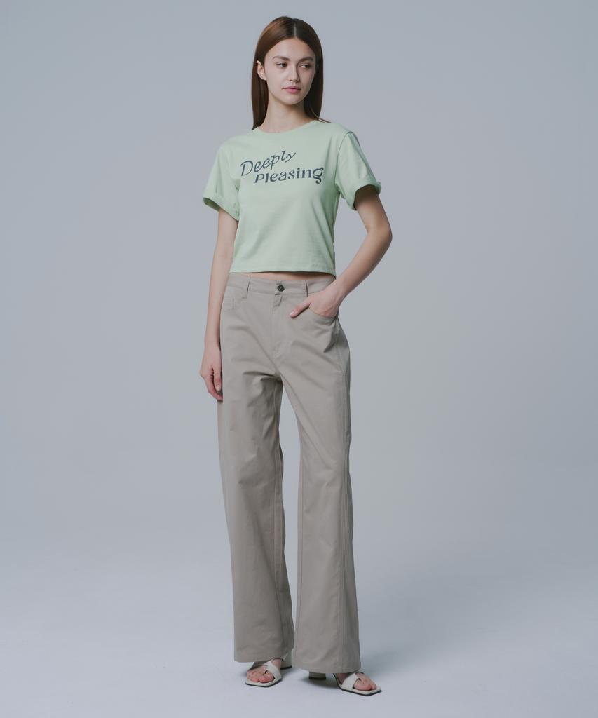 WAARFORWOMAN W1147 Cotton Straight Pants_Beige