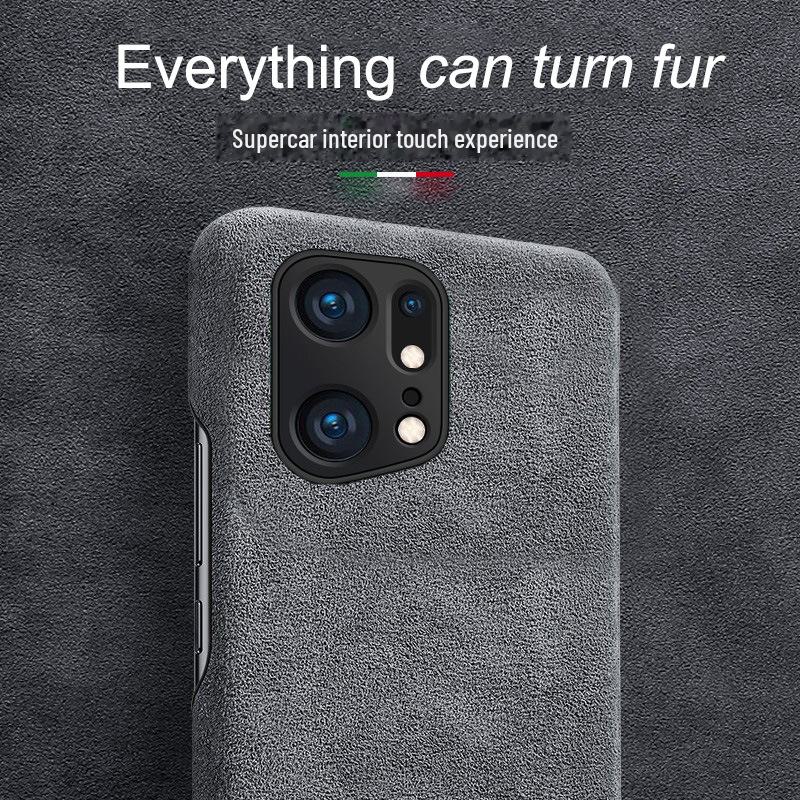 Чехол-книжка из натуральной кожи с полной защитой от падений для OPPO Find X6/X5 Pro, защитный чехол из замши