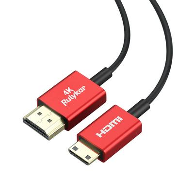 Мини HDMI к HDMI Конвертация Передача Данных 4K 60Гц HDMI к Мини HDMI 4K Совместим с и Другие (0,45м) кабель, (Диаметр 2,5 мм) Высокоскоростной кабель,