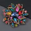 High -End Exquisite Alloy Rhinestone Super Flash Super Fairy Flower Brooch Female European And American Fashion Trend Brooch