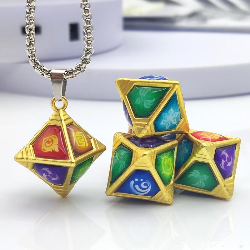 Impact Genius TCG Elemental Dice Game Requis Аксессуары Коллекция Игрушек (8 шт.)