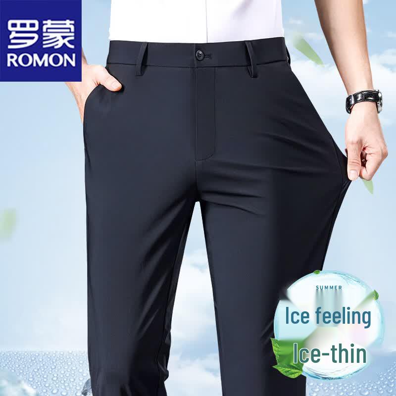 ROMON Men's Summer Casual Business Pants