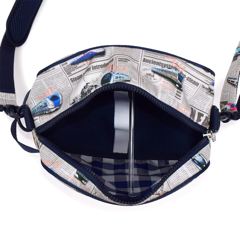 COLORFUL CANDY STYLE School Bag, Water-Repellent and Lightweight, Shinkansen and Railway World Design, Gray, Water-Repellent, Lightweight, Stain-Resis