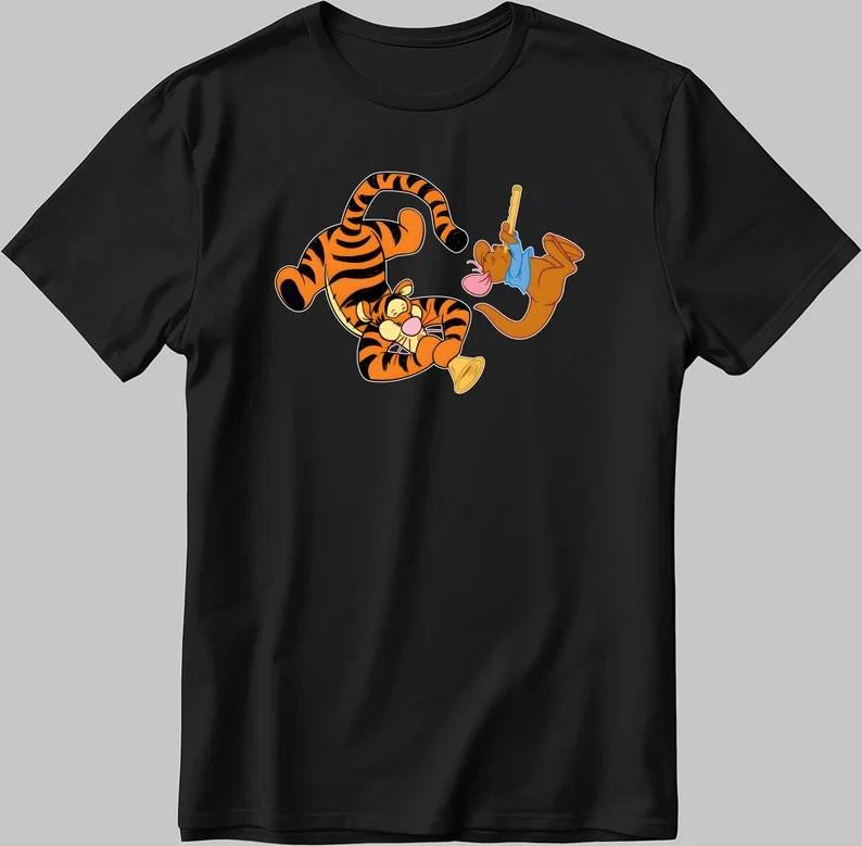 The Winnie Pool And Friends Tigers Funny V3 Black T Shirt