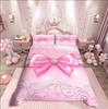 Комплект пододеяльника Homewish Kawaii с лентами и бантами, Мечтательный принцессный комплект постельного белья, Блестящий комплект пододеяльника с пайетками