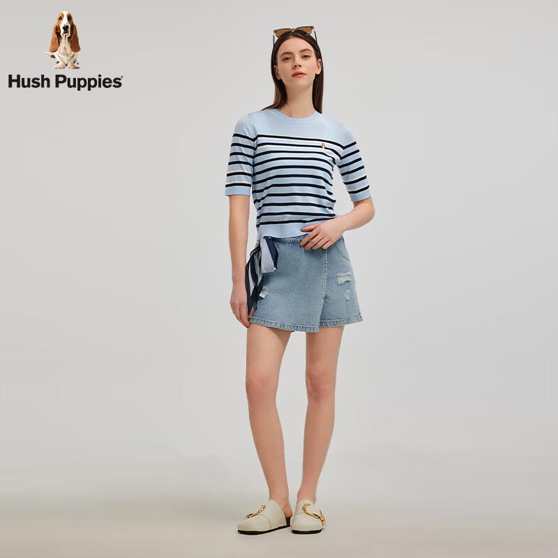Женский гладкий легкий полосатый вязаный топ Hush Puppies