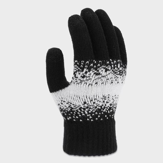 Warm Touchscreen Gloves Men Women Winter Knitted Gloves Full Finger Thickened Fleece Lined Gloves for Driving Skiing Daily Outings