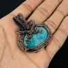 Blue Chalcedony Jewelry, 999 Copper Wire Wrapped Pendant Handmade Gemstone Jewelry, Gifts For Wife Brand New Pendant