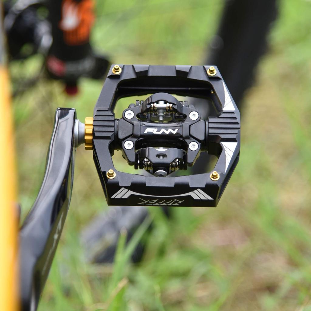 Funn Ripper Binding Pedals Double Sided SPD Compatible Mountain Bike Pedals Spring Type AES System Suitable for Mountain Gravel Bicycle Pedals - - -
