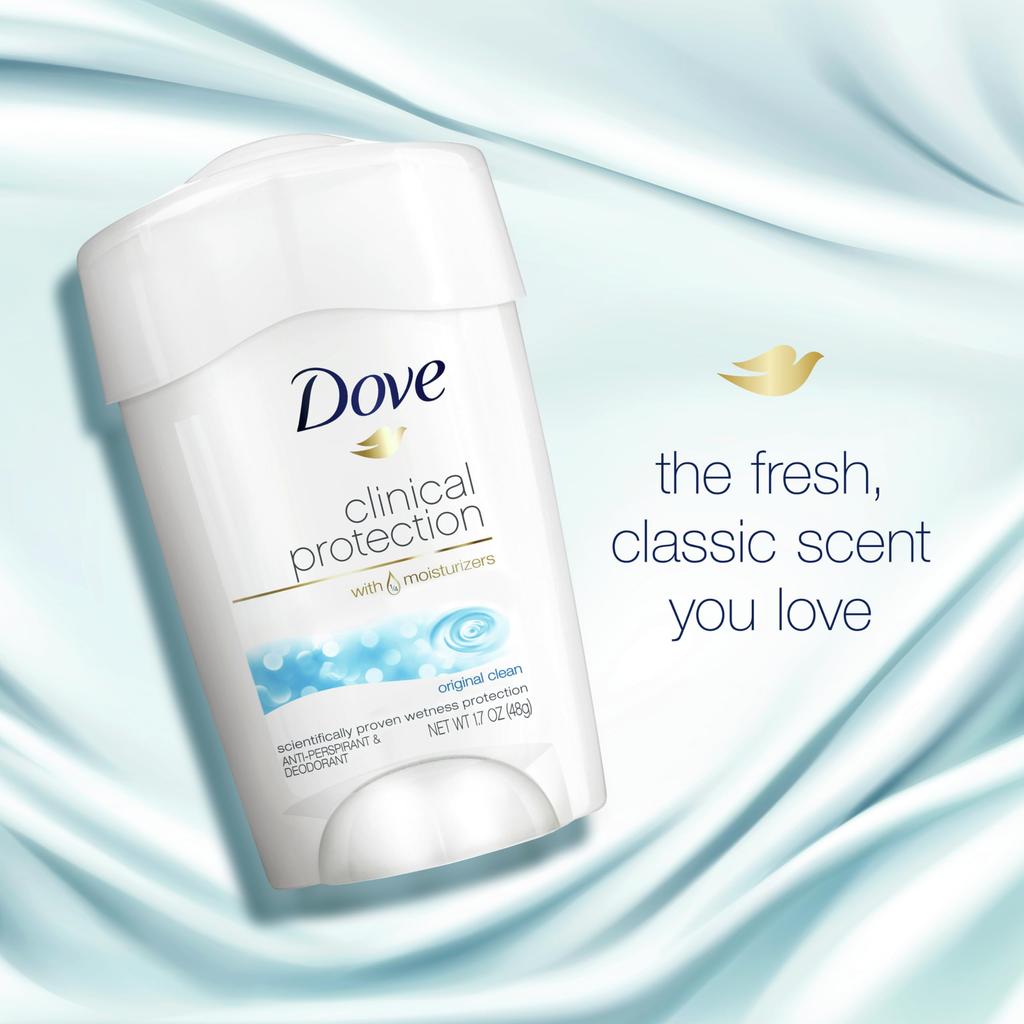 Dove Clinical Protection Antiperspirant Deodorant, Original Clean 1.7 oz by Dove