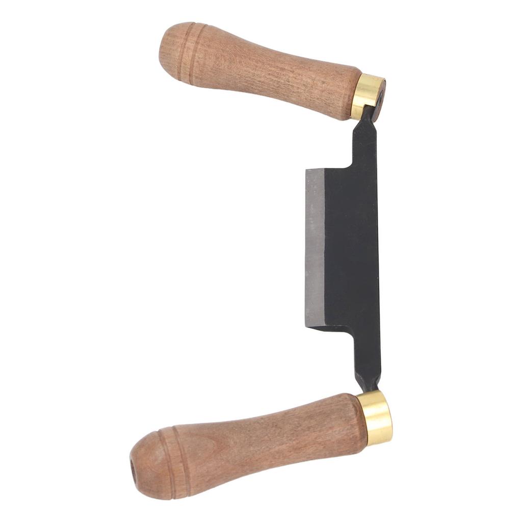 Инструмент для бритья 4 дюйма, прямой, эргономичный, с двойной деревянной ручкой, ручной инструмент для деревообработки и окорки