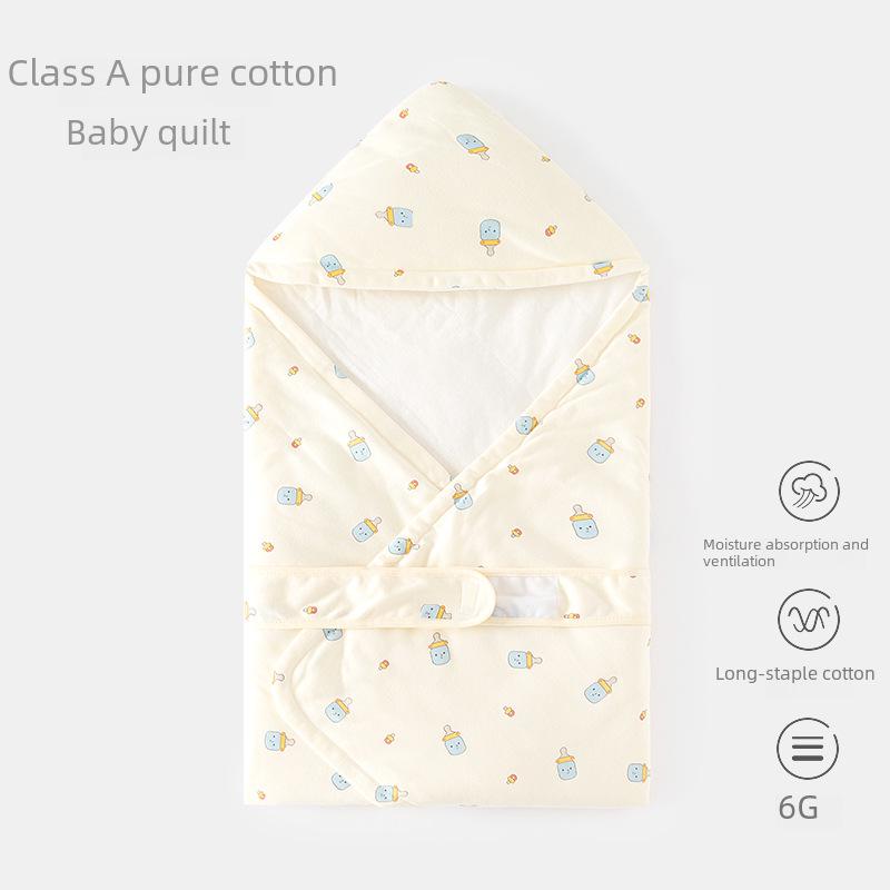 Newborn Pure Cotton Blanket - Lightweight Spring/Autumn Swaddle Quilt
