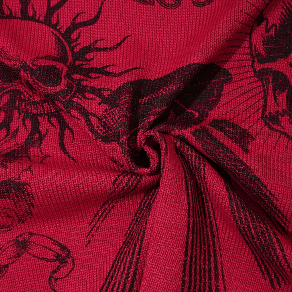 Свитер унисекс, рваный пуловер с принтом розовых глаз и скорпиона