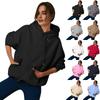 Women's  Fashion Zipper Hoodie Long Sleeve Hooded Pullover Sweatshirt Casual Solid Color Tops With Pockets