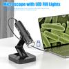 Цифровой микроскоп с регулируемой подставкой 8 светодиодных ламп 50X-1000X 1080P USB WiFi
