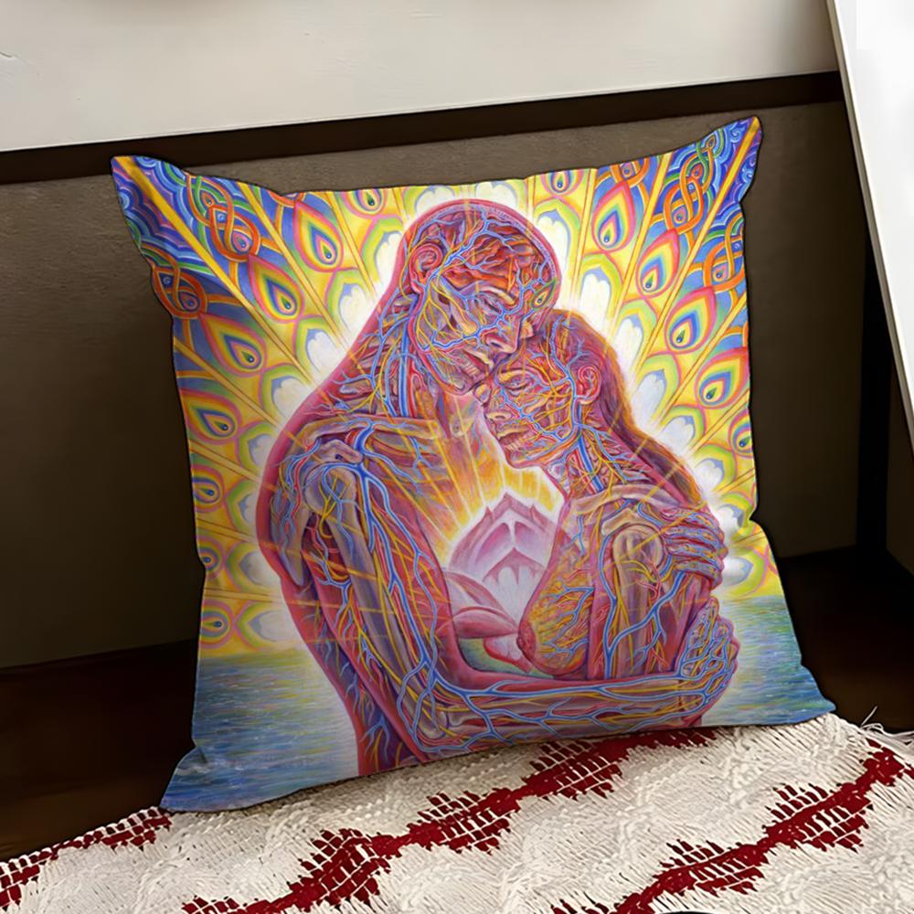 AAlex GreyS Art Cushion Cover Reversible Soft Durable Pillow Cover Home  Car MultiScene Use for Daily Comfort
